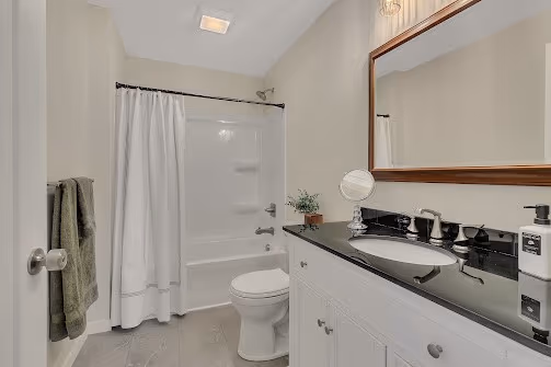 Basement bathroom — Foley, MN remodel by Simply Enhanced Homes