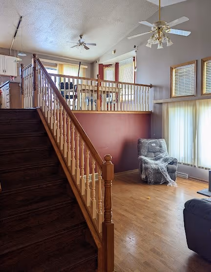 Before — living room — Foley, MN remodel by Simply Enhanced Homes