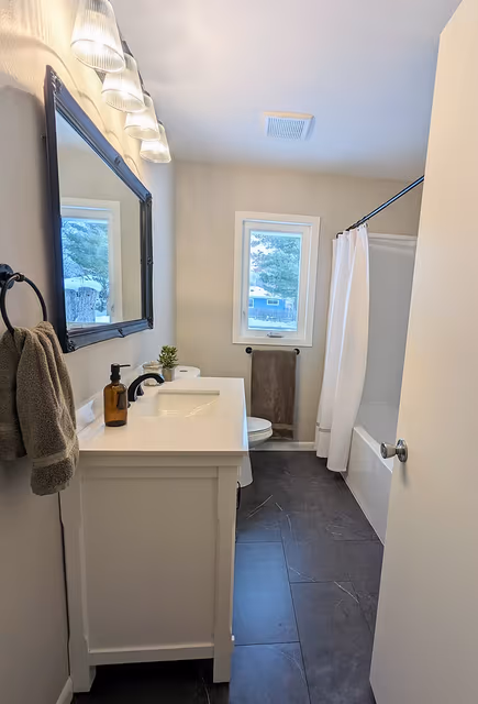 Main bathroom — gutted to the studs and rebuilt — St. Cloud, MN remodel by Simply Enhanced Homes